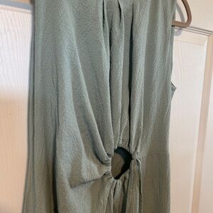 Calvin Klein Light Green Textured Dress